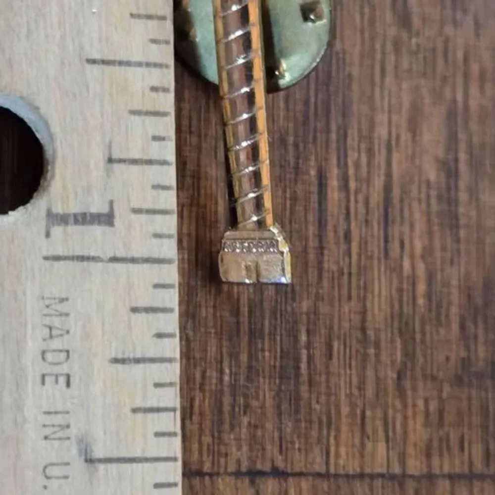 Vintage Gold Tone Lighthouse Lapel Pin Nautical Maritime Coastal Tie Tack